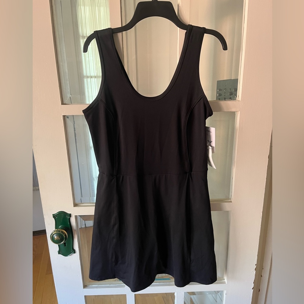 Xersion Womens Sleeveless Scoop Neck Sport Dress With Built In Shorts